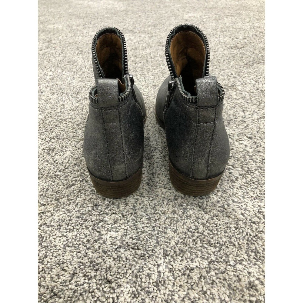 Lucky Brand Bootie Metallic 6.5 Silver Leather - Picture 4 of 8